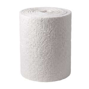 Colcha de fibra cerámica 1260 °C de 8 lb/ft³ para aislamiento térmico de hornos, calderas y equipos industriales de alta temperatura.