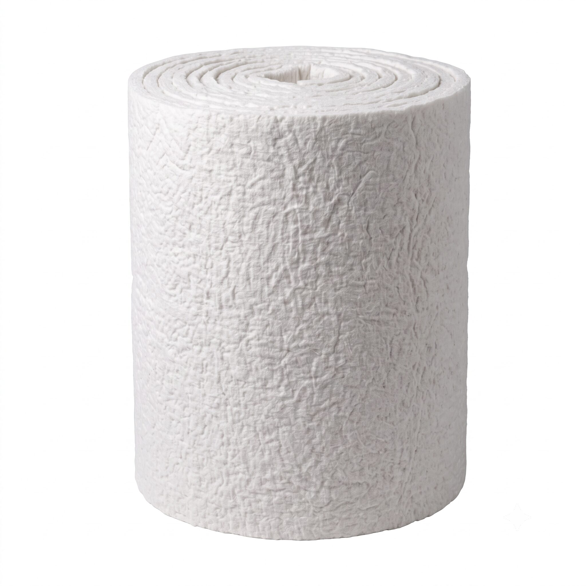 Colcha de fibra cerámica 1260 °C de 8 lb/ft³ para aislamiento térmico de hornos, calderas y equipos industriales de alta temperatura.