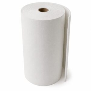 papel de fibra cerámica para 1260 °C en rollo, aislante térmico flexible para hornos, juntas y aplicaciones industriales de alta temperatura.